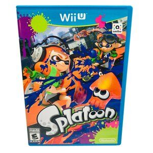 Nintendo Wii U Splatoon Video Game Complete With Case & Manual Excellent Cond.